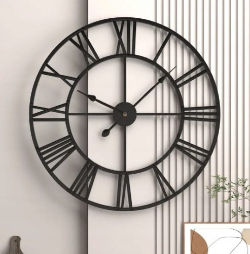 Orologio da parete Loft nero 50 cm