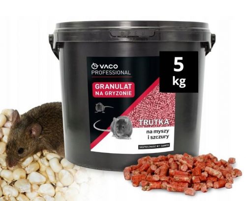  VACO PROFESSIONAL Granulato Veleno per topi e topi (secchio) - 5 kg