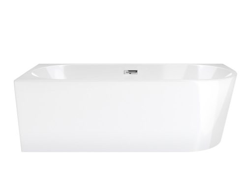 Vasca da bagno angolare Corsan in acrilico, scarico centrale, 170 x 73 cm