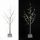  ALBERO LUMINOSO 48 LAMPADE LED 120 cm BETULLA BIANCA DECORAZIONE TELECOMANDO