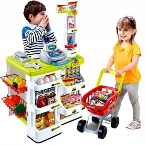  Banco del supermercato PER BAMBINI Cassa + cestino