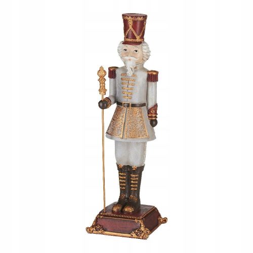  Soldato di Natale bianco Statuina 31 cm HOLY TIME VILLA ITALIA