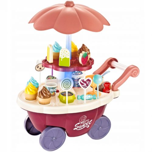  Carrello Gelateria Pasticceria su Ruote Set Gelato Sound + Accessori