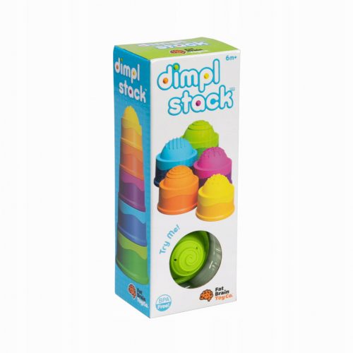  Fat Brain Toys Dimpl Stack FA293 piramide sensoriale, multicolore