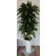 Ficus Ficus fiore artificiale 155 cm decorazione vaso tubolare bianco nero