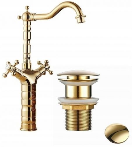 Rubinetto per lavabo da appoggio CHDE Retro Gold