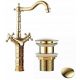 Rubinetto per lavabo da appoggio CHDE Retro Gold