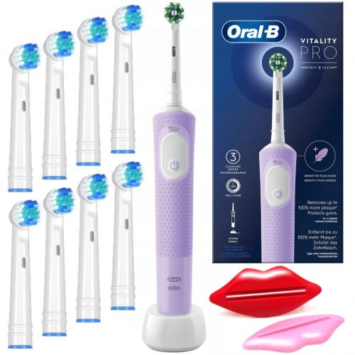  Set spazzolino elettrico Oral-B Vitality Pro D103 viola