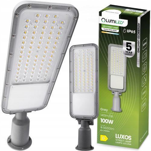  Lampione stradale Lumiled 100 W 14000 lm alimentato da rete