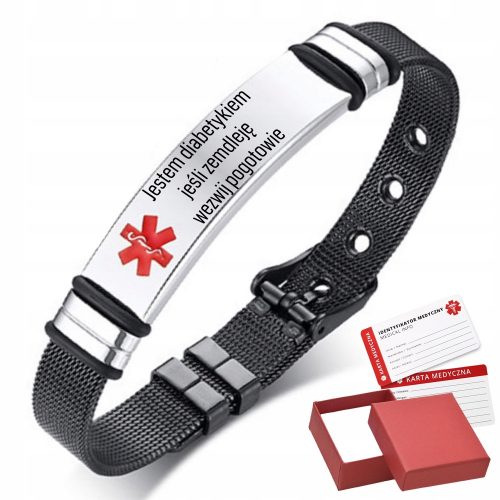  Bracciale Medico d'Emergenza SONO DIABETICO, Maglia