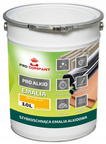 PRO ALKID Smalto Alchidico a rapida essiccazione 10l Giallo RAL 1023