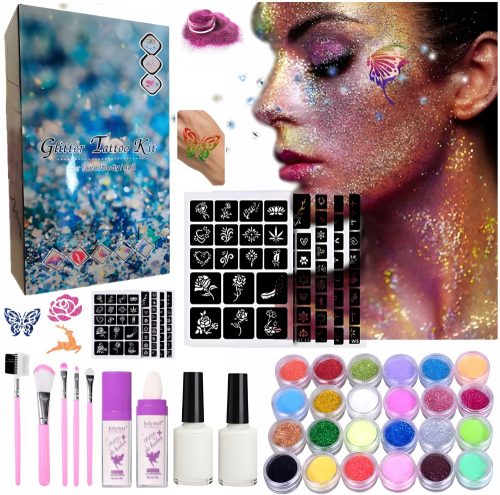  Set tatuaggi glitter per bambini lavabili