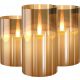  3 GRANDI CANDELE DECORATIVE A LED