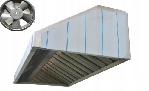 Cappa Ristorazione 100x70x40 Filtri Ventilatore Nuovo