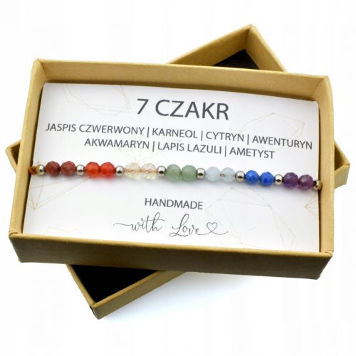  Bracciale da Donna Sette Chakra Pietre Naturali 7 Chakra Amuleto Talismano