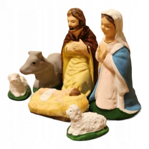  SET DI FIGURINE DIPINTE per presepe NATALIZIO LABORATORIO POLACCO