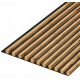 Doghe da parete 20x20 mm su feltro acustico, larghezza 453 mm, 11 doghe