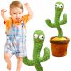  CACTUS CANTARE BALLO RIPETE PARLARE SU USB LED FELICE PER I BAMBINI + mela antistress Popit Midex D38405