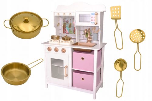  CUCINA PIANO COTTURA A LEGNA PER BAMBINI LUCE LED SUONI + ACCESSORI