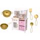  CUCINA PIANO COTTURA A LEGNA PER BAMBINI LUCE LED SUONI + ACCESSORI