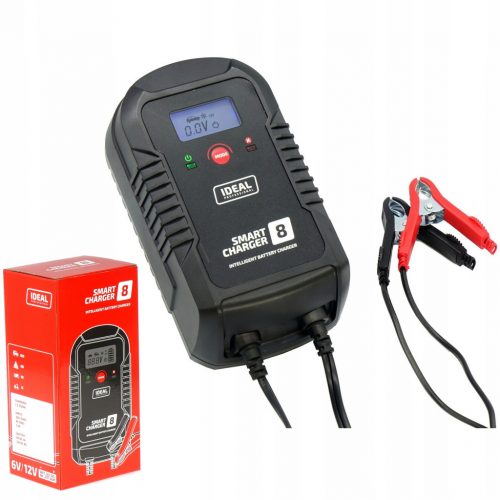  Caricabatterie automatico SMART CHARGER 8 LCD 6V e 12V IDEAL 8A