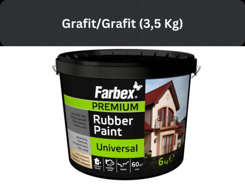 VERNICE PER GOMMA Farbex Universal Premium Gomma liquida - tutte le superfici Grafite