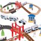  Trenino in legno, treno a batteria, binari, carrozza per bambini, XL, 3,2 m