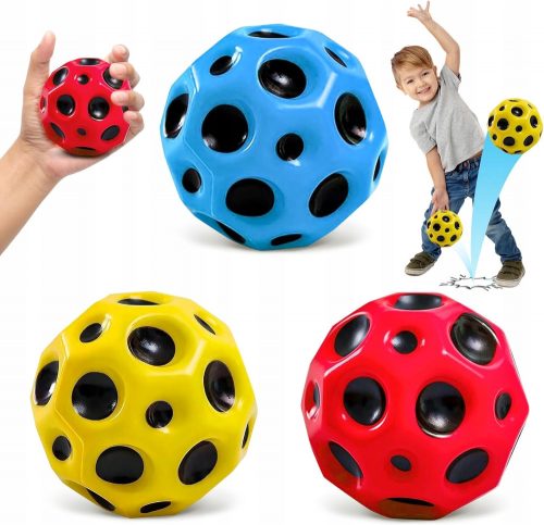 PALLA DA SALTO PER BAMBINI PER IL GIARDINO 7cm - Palline Lunari in Gomma 3pz