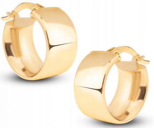  BELLISSIMI ORECCHINI CLASSICI A CERCHIO ROTONDO IN ORO 14KT 585