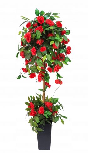 Rose artificiali ad arbusto Rose su tronco Fiori di rosa 150 cm