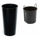 Vaso da giardino - Vaso da fiori Lamela 40 cm x 40 x 75 cm diametro 40 cm plastica nera