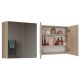 MOBILE BAGNO SOSPESO CON SPECCHIO SOPRA LAVABO POLA 2DL ROVERE SONOMA