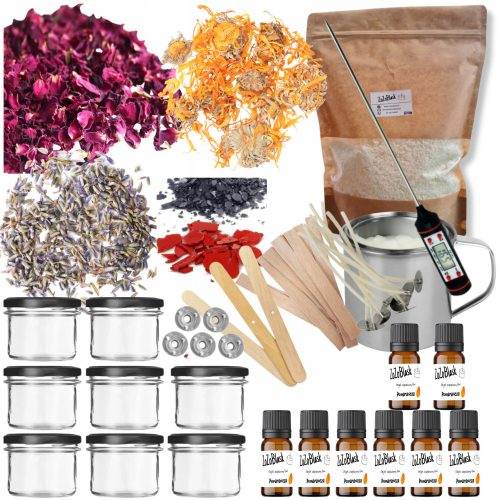 Kit fai da te in cera di soia per realizzare candele di soia 8 + Istruzioni per realizzare candele di soia