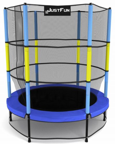 TRAMPOLINO BLU-GIALLO PER CASA E GIARDINO 140 JF