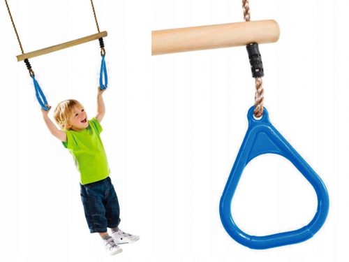 Parco giochi da giardino - Altalena trapezio ginnica per bambini JF blu