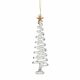  Pendente ALBERO DI NATALE in vetro con stella dorata, 14 cm, VILLA ITALIA