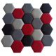 SET PANNELLI HEXAGON pannelli imbottiti HONEYCOMB HEXAGON 20 pezzi