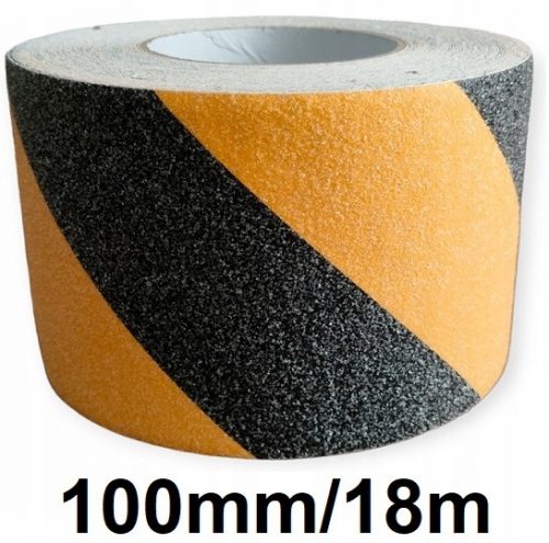 Nastro antiscivolo giallo e nero 100mm/18m