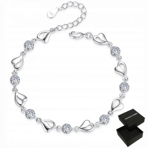  BRACCIALE CUORE IN ARGENTO DA DONNA INCISIONE IN ARGENTO 925