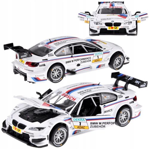  Modello di auto sportiva in metallo BMW M3 DTM scala 1:32 suoni luci ZA4608