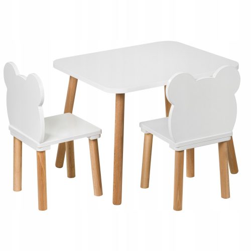  SET MOBILI PER BAMBINI, TAVOLO 50x60 E DUE SEDIE ORSO