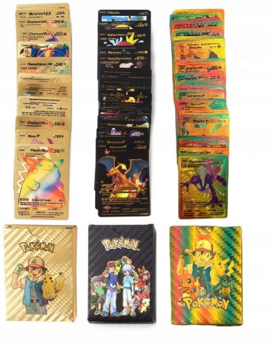  CARTE POKEMON 3in1 165 pezzi ORO NERO ARCOBALENO