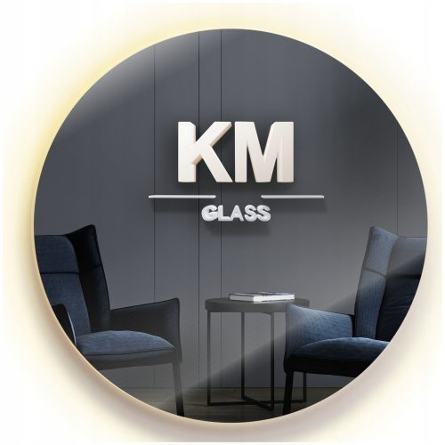 Specchio da parete KM-GLASS, cerchio, 800 x 800 mm