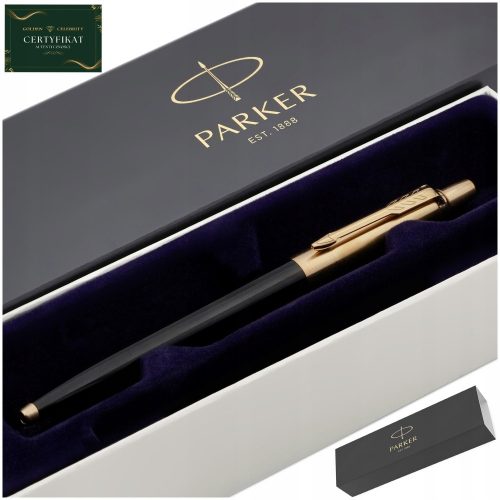  ELEGANTE PENNA A SFERA PARKER IN ORO NERO 24 CARATI + CERTIFICATO REGALO