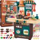  CUCINA PER BAMBINI 100CM + ACCESSORI CUCINA PENTOLE FAP VAPORE GIOCATTOLO ERBE