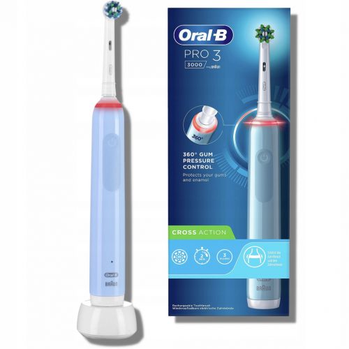  Spazzolino elettrico Oral-B Pro 3 3000, blu e bianco