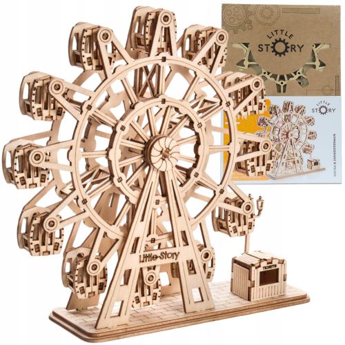  Puzzle in legno Little Story Modello 3D fai-da-te - Giostra della ruota panoramica