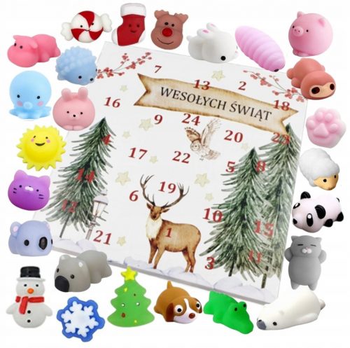  Calendario dell'avvento Kinder BAMBINI 24 GNIOTKI SQUISHY SQU