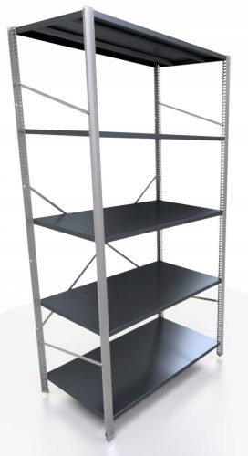 Scaffale da magazzino in metallo 200 x 95 x 60 cm