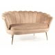  Divano glamour per soggiorno CAMELLIA 2 VELVET struttura beige/oro